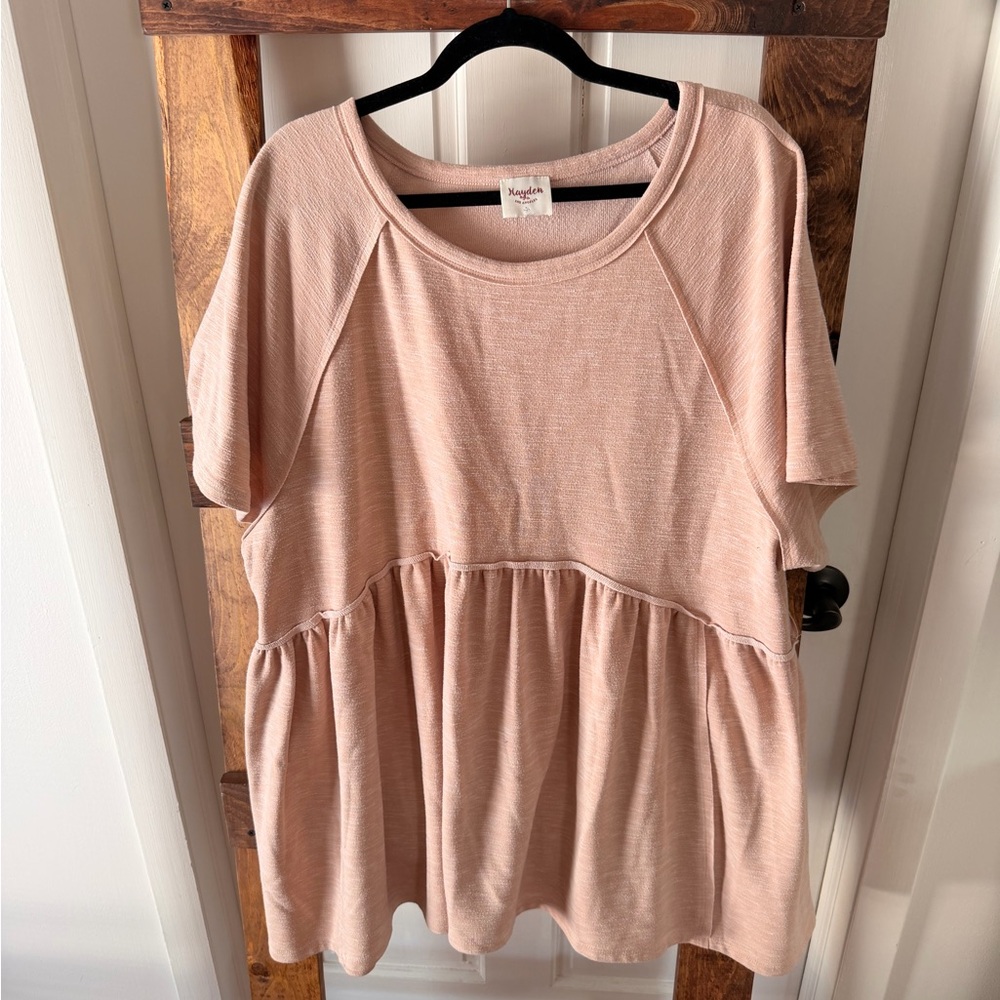 Women’s Dusty Pink Short Sleeve Tunic